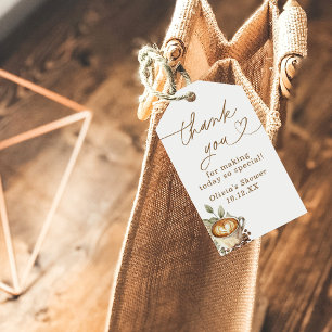 A Baby is Brewing Thank You Favor Tags, Coffee Gift Tags