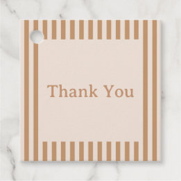 A Baby is Brewing Thank You Striped Favour Tags