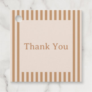A Baby is Brewing Thank You Striped Favour Tags