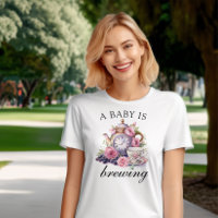 A Baby is Brewing Vintage Teapot and Tea Cups