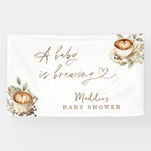 A Baby is Brewing Welcome Banner   Coffee Baby