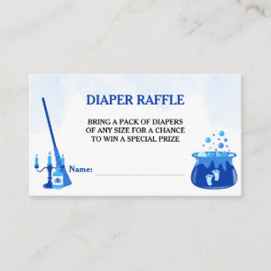 A Baby Is Brewing Witch Baby Shower Diaper Raffle Enclosure Card