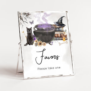 A Baby is Brewing Witch Favours Sign