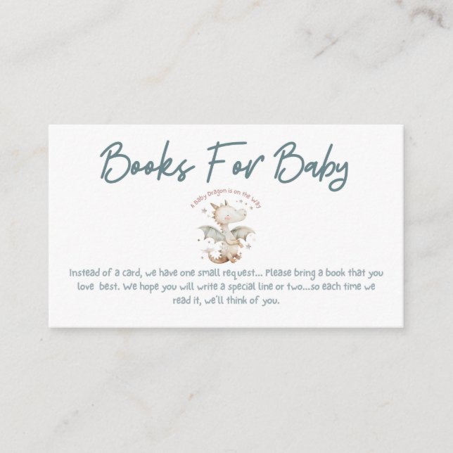 A Baby is on the Way Books For Baby Enclosure Card (Front)