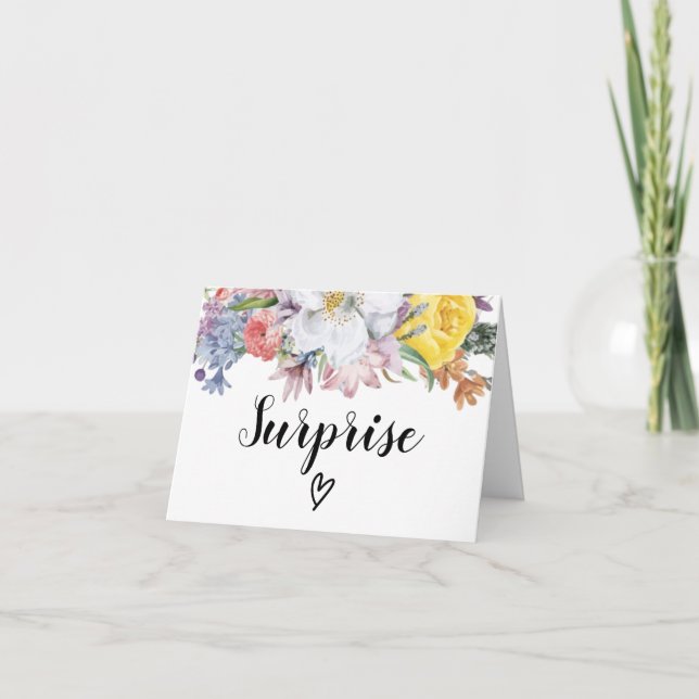 A Baby is on the way, Surprise Pregnancy card (Front)