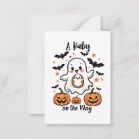A Baby on the Way Pastel Ghost Pregnancy Halloween