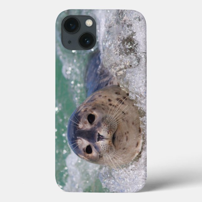 A baby seal surfing Case-Mate iPhone case (Back)