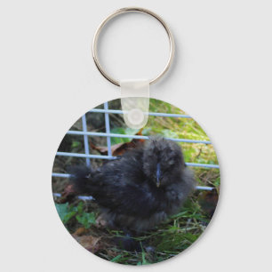 A Baby Silkie Key Ring