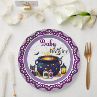 A Baby's Brewing Paper Plate