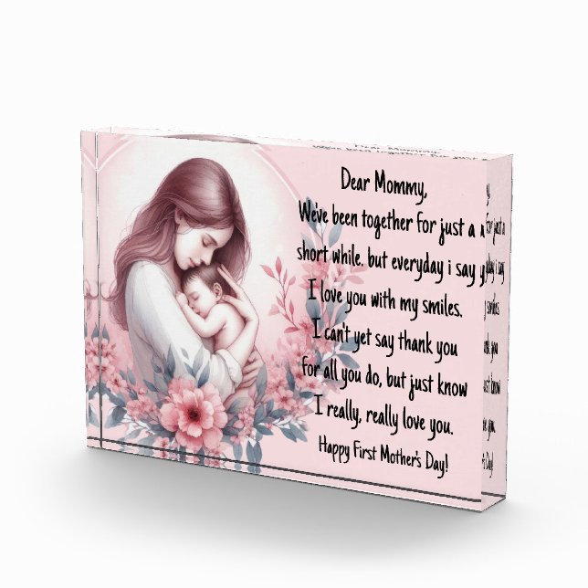 A Baby's First Mother's Day Letter Photo Block (Right)