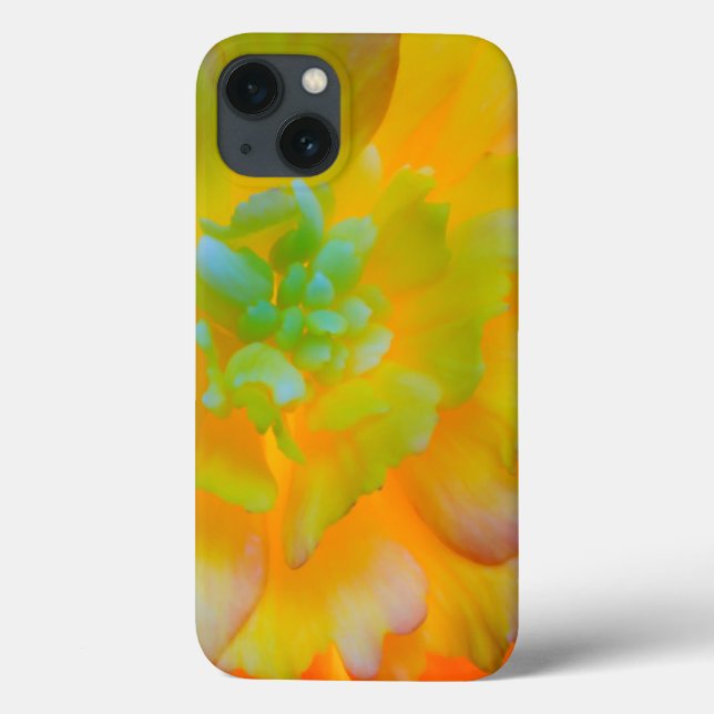 A back-lit, glowing begonia blossom Case-Mate iPhone case (Back)