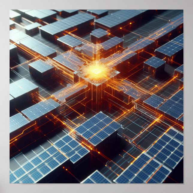 A background image of electronic circuits poster (Front)