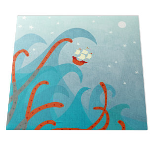 A Bad Day For Sailors Nautical Art Tile