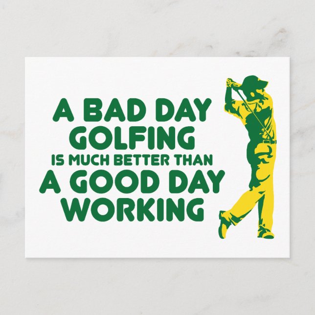 A Bad Day Golfing Postcard (Front)