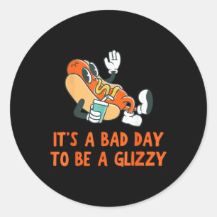 A Bad Day To Be A Glizzy 4th Of July Hot Dog Lover Classic Round Sticker