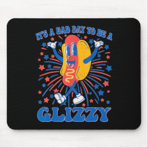 A Bad Day To Be A Glizzy 4th Of July Hotdog Funny Mouse Mat