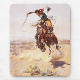 A Bad Hoss by Charles Marion Russell in 1904 Mouse Mat