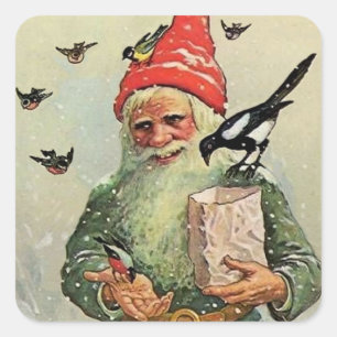 “A Bag of Birdseed” by Jenny Nystrom Square Sticker