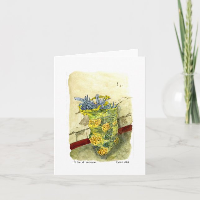 A Bag of Pineapples, Old Havana, Cuba Card (Front)