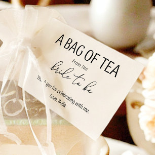 A Bag of Tea from the Bride to Be Favour Tag
