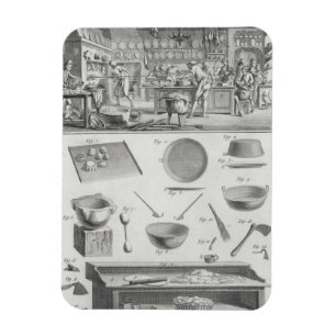 A baker's kitchen and equipment, from the 'Encyclo Magnet