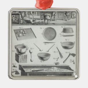 A baker's kitchen and equipment, from the 'Encyclo Metal Tree Decoration