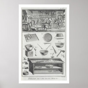 A baker's kitchen and equipment, from the 'Encyclo Poster