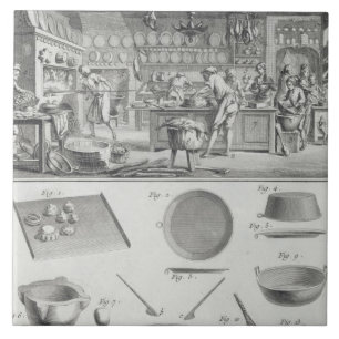 A baker's kitchen and equipment, from the 'Encyclo Tile
