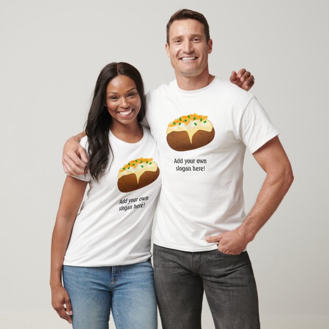 A Baking Potato in its jacket with cheese custom T-Shirt (Unisex)