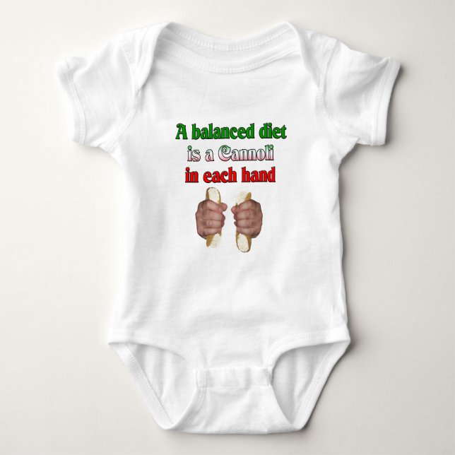 A Balanced Diet Baby Bodysuit (Front)