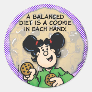 A Balanced Diet Classic Round Sticker
