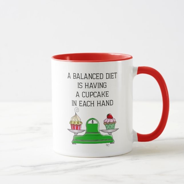 A Balanced Diet Illustration Mug (Right)