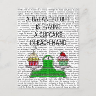 A Balanced Diet Illustration Postcard