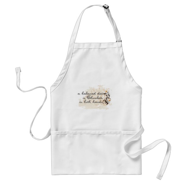 A Balanced Diet is Chocolate in Both Hands Standard Apron (Front)