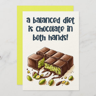 A Balanced Diet is Chocolate Kunafa in Both Hands! Invitation