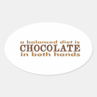 A Balanced Diet is... Oval Sticker