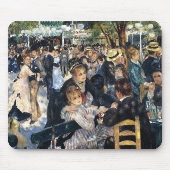 A Ball At the Moulin de la Galette - Renoir Mouse Mat (Front)