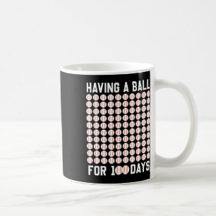 A Ball For 100 Days Baseball 100 Days Of School Gi Coffee Mug