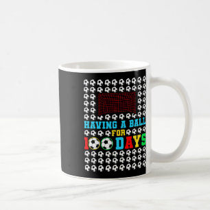 A Ball For 100 Days Fun Kids Boys Soccer Player Coffee Mug