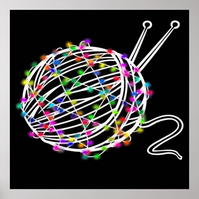 A Ball Of Knitting Wood | Lovely Design Poster (Front)