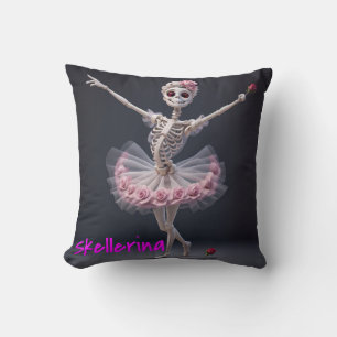 A Ballet Dancing Skeleton - Skellerina Cushion