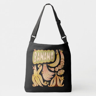 A Banana / Illustration of Banana  Crossbody Bag
