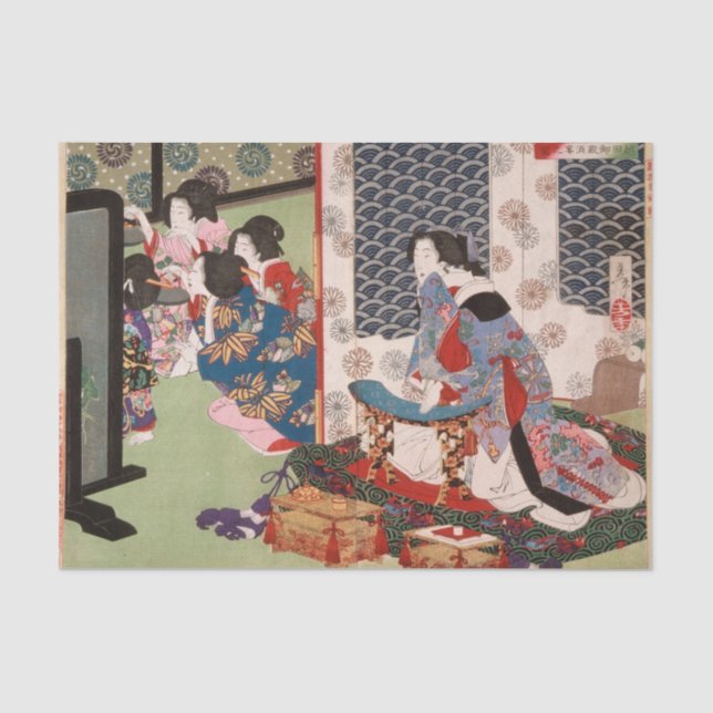 A Banquet at the Koshida Palace by Yoshitoshi Tissue Paper (Front)