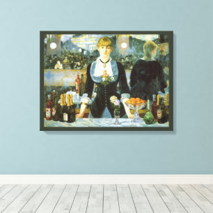 A Bar at the Folies Bergere by Edouard Manet Canvas Print