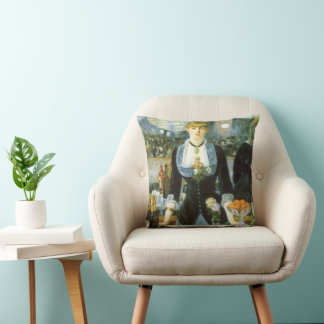 A Bar at the Folies Bergere by Edouard Manet Cushion