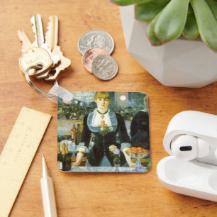 A Bar at the Folies Bergere by Edouard Manet Key Ring