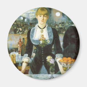 A Bar at the Folies Bergere by Edouard Manet Magnet