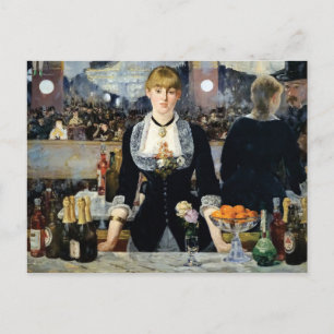 A Bar at the Folies-Bergère by Manet Postcard
