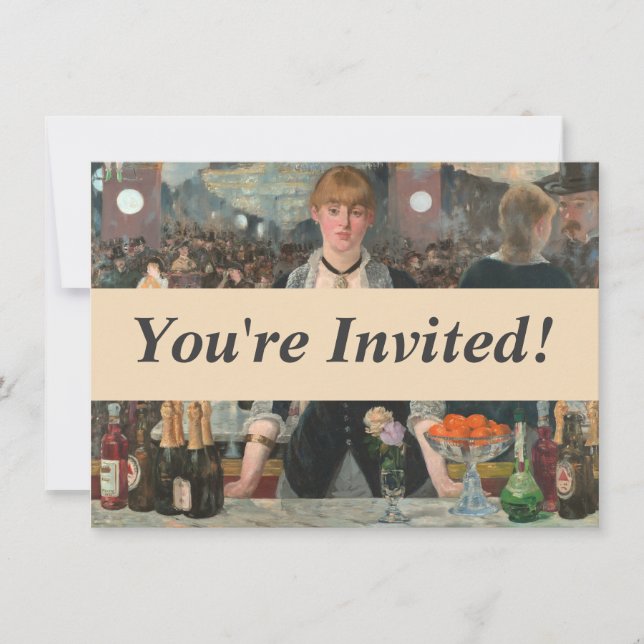 A Bar at the Folies-Bergère Edouard Manet Invitation (Front)