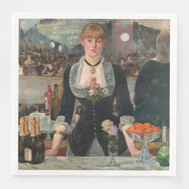 A Bar at the Folies-Bergère Edouard Manet Napkin (Front)